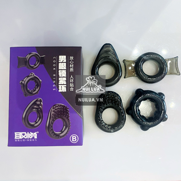 Bộ 4 vòng silicon dương vật kéo dài thời gian quan hệ hiệu quả