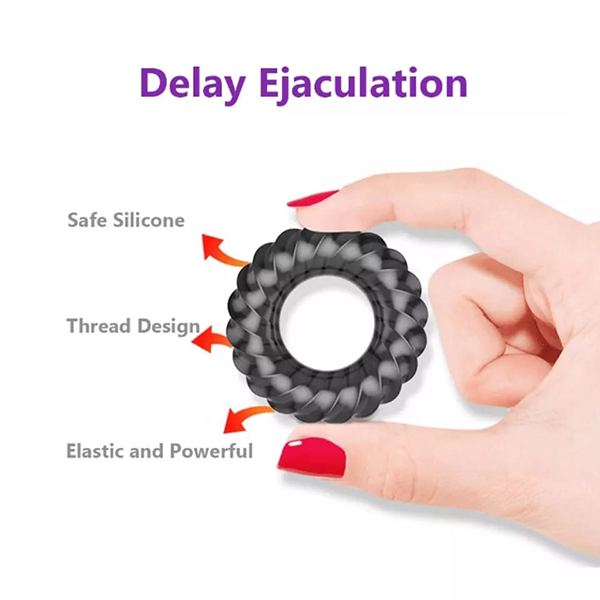 Vòng đeo chống xuất tinh sớm Manmiao bộ 3 màu đen hiệu quả