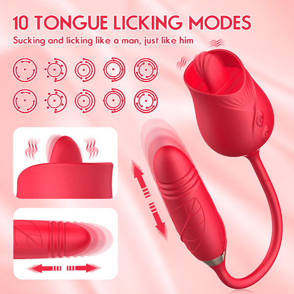 Giá sỉ Trứng rung hoa hồng 2 đầu rung thụt liếm đa năng giá rẻ Giá sỉ Trứng rung hoa hồng 2 đầu rung thụt liếm đa năng giá rẻ