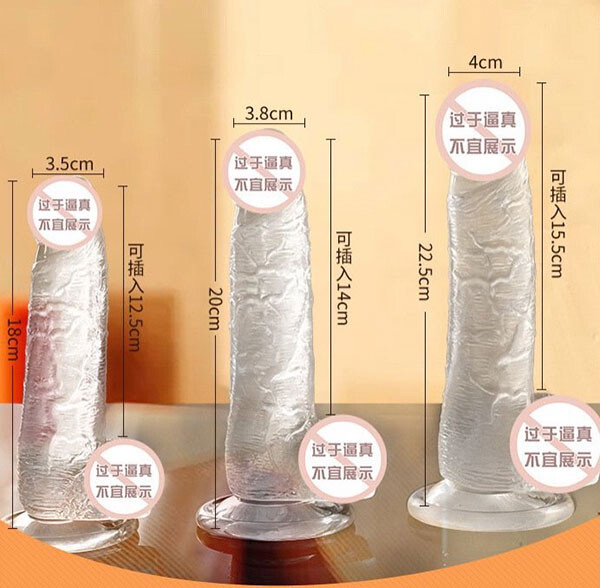 Dương vật giả silicon MizzZee trong suốt size S M L cho cảm giác thật