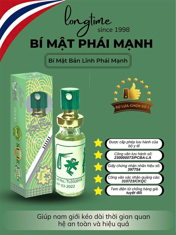  Shop bán Thuốc xịt Thái Longtime chống xuất tinh sớm mới nhất