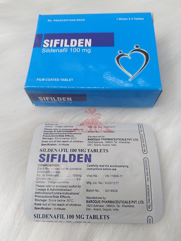 Thuốc cường dương Sifilden 100mg tăng bản lĩnh phái mạnh hiệu quả