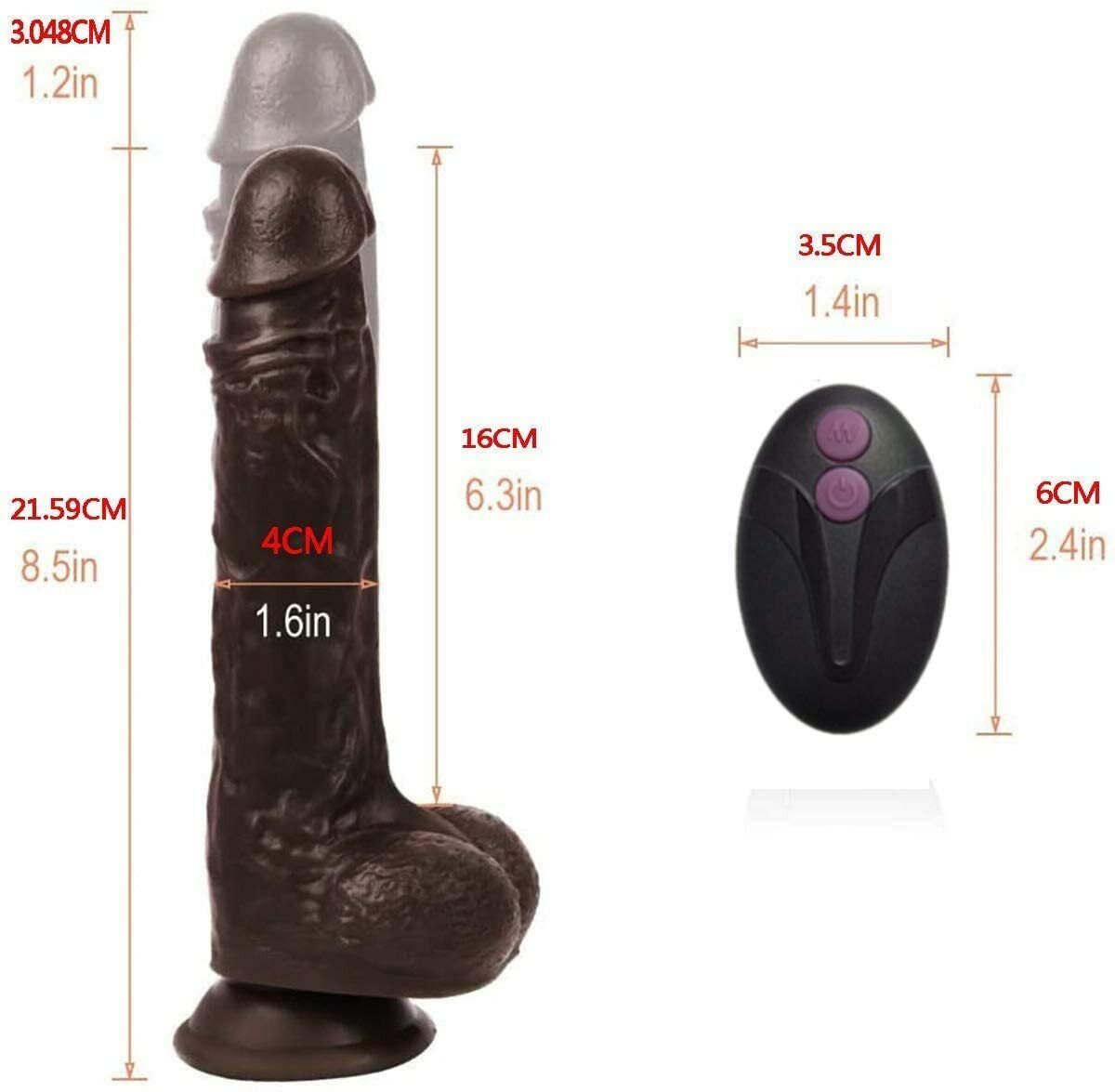 Dượng Vật Giả Châu Phi Sưởi Ấm Rung Thụt Điều Khiển Xa Hàng Chính Hãng