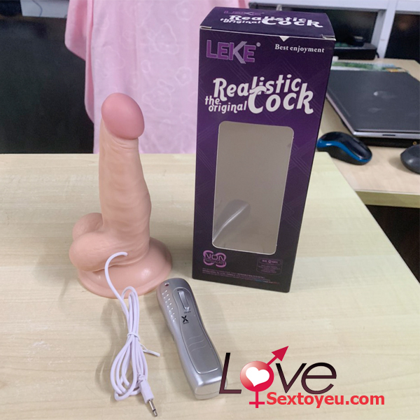 Dương vật giả Realistic Cock 7 chế độ rung, silicon mềm mại như thật
