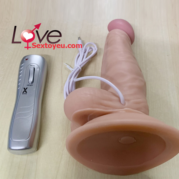 Dương vật giả Realistic Cock 7 chế độ rung, silicon mềm mại như thật