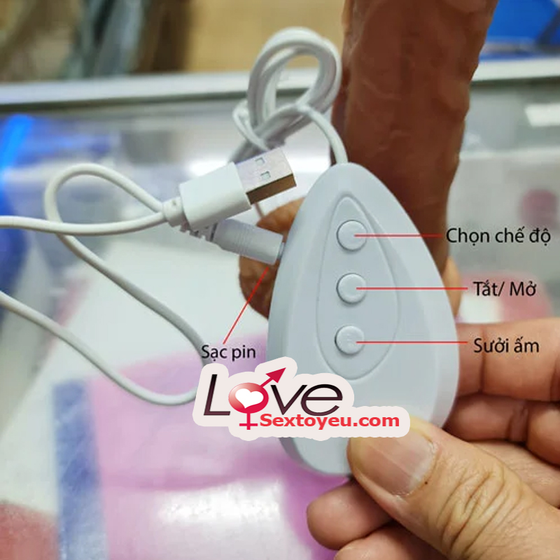 Dương vật silicon rung thụt ấm áp mềm mại như thật kích thích