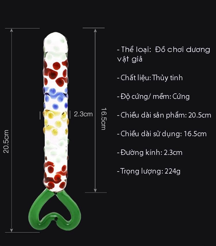  Nhập sỉ Dương vật thủy tinh sắc màu hàng mới về