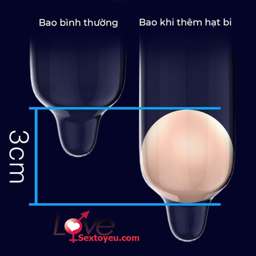  Nhập sỉ Bao cao su Olo siêu mỏng có 2 hạt bi 3cm và 1.5cm giúp tăng kích thước tốt nhất