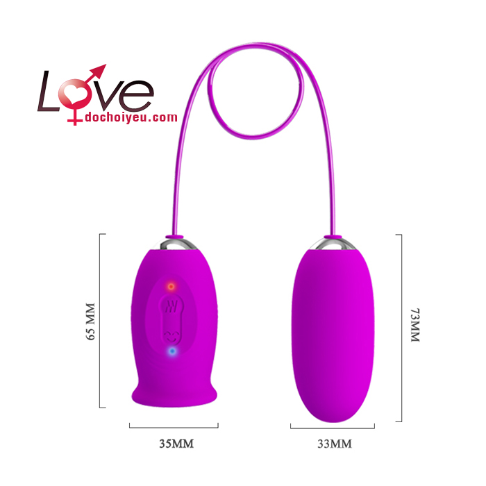 Trứng rung liếm 2 đầu PrettyLove Daisy silicon an toàn kích thích