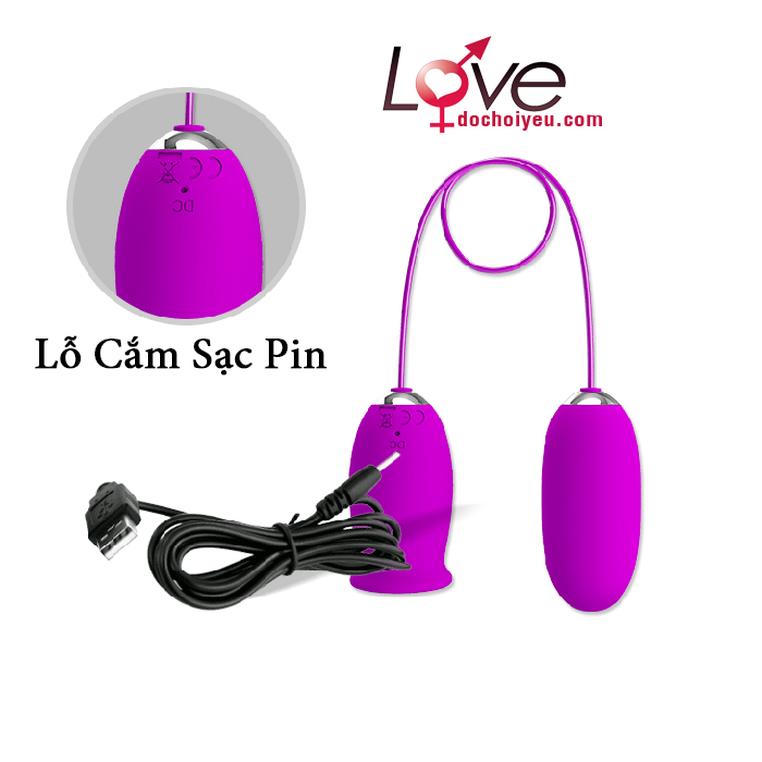 Trứng rung liếm 2 đầu PrettyLove Daisy silicon an toàn kích thích