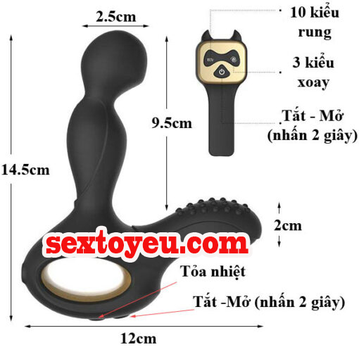 Máy rung hậu môn CAKO điều khiển từ xa siêu kích thích