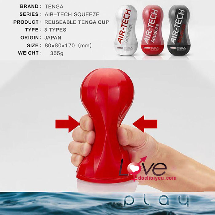  Phân phối Cốc thủ dâm siêu mềm dẻo - Tenga AirTech Queeze nhập khẩu