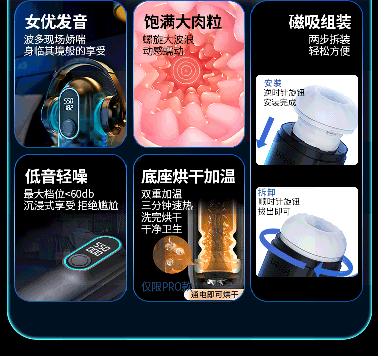 Cung cấp Âm đạo tự động Leten Thunder Pro sục bú sưởi ấm nhập khẩu