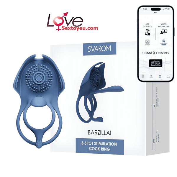 Vòng rung lưỡi liếm Svakom Barzillai điều khiển app tăng khoái cảm Vòng rung lưỡi liếm Svakom Barzillai điều khiển app tăng khoái cảm