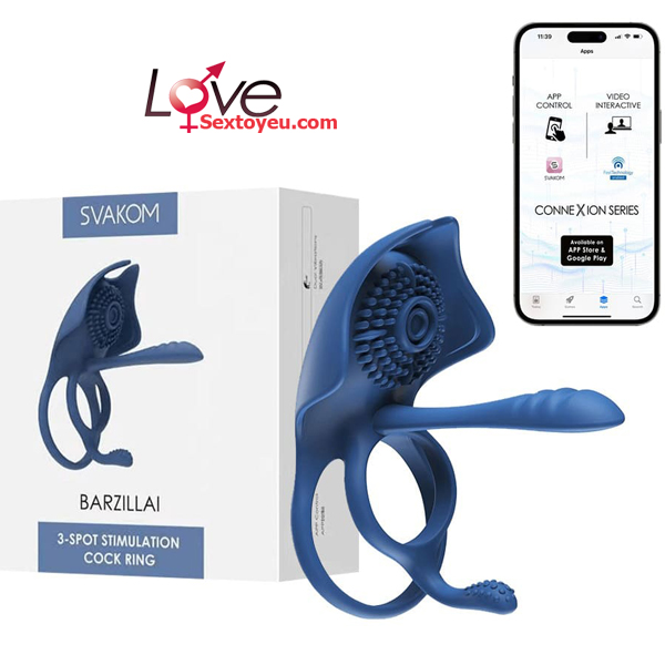 Vòng rung lưỡi liếm Svakom Barzillai điều khiển app tăng khoái cảm Vòng rung lưỡi liếm Svakom Barzillai điều khiển app tăng khoái cảm