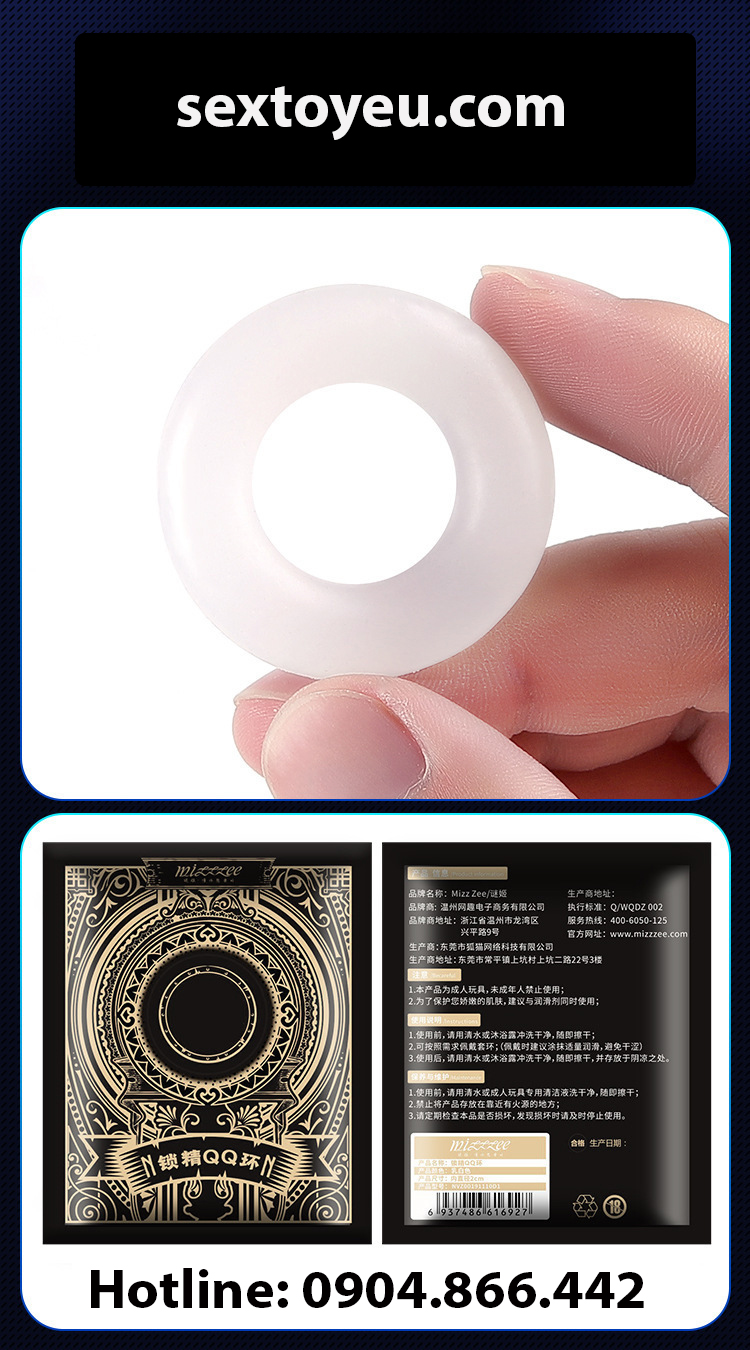 Vòng silicon tăng khoái cảm kéo dài thời gian quan hệ bền chắc