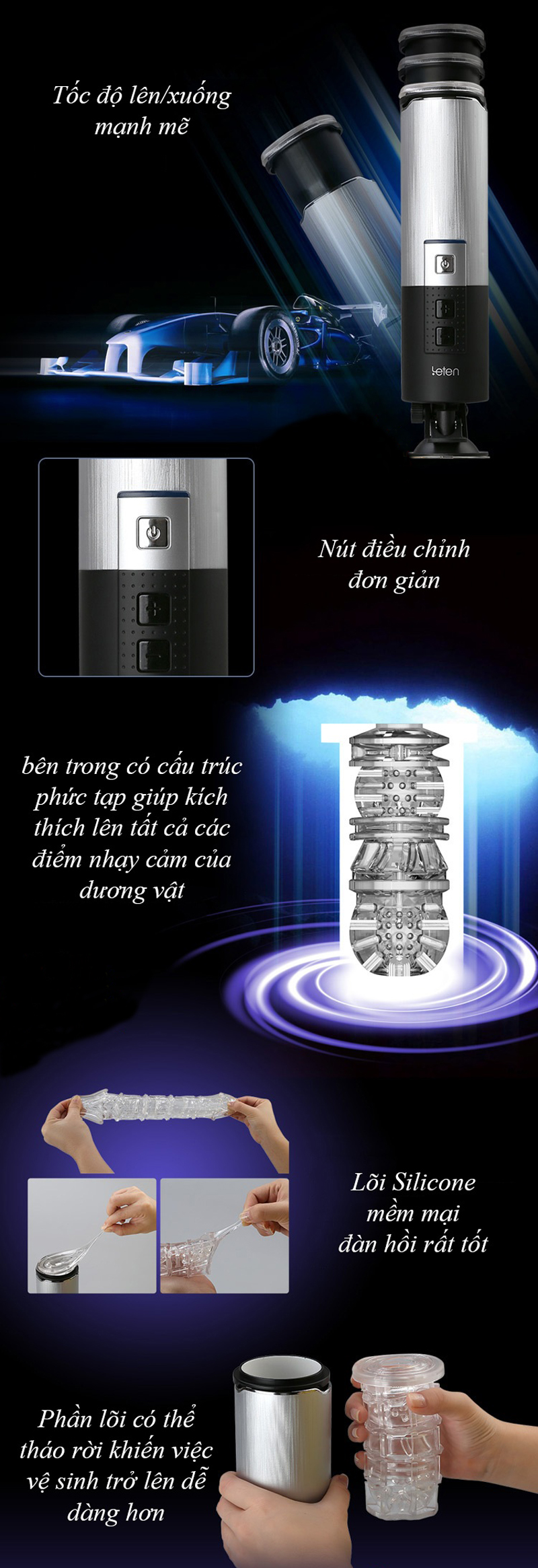 Máy thủ dâm tự động gắn tường X9 Telecopic cao cấp tiện lợi
