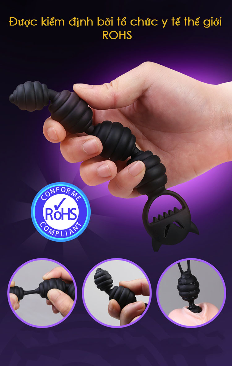 Chuỗi hạt xoắn mèo kích thích hậu môn giảm giá 50%