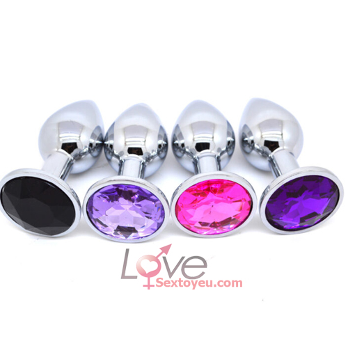 Phích inox dế tròn gắn đá nhiều màu phong cách quyến rũ