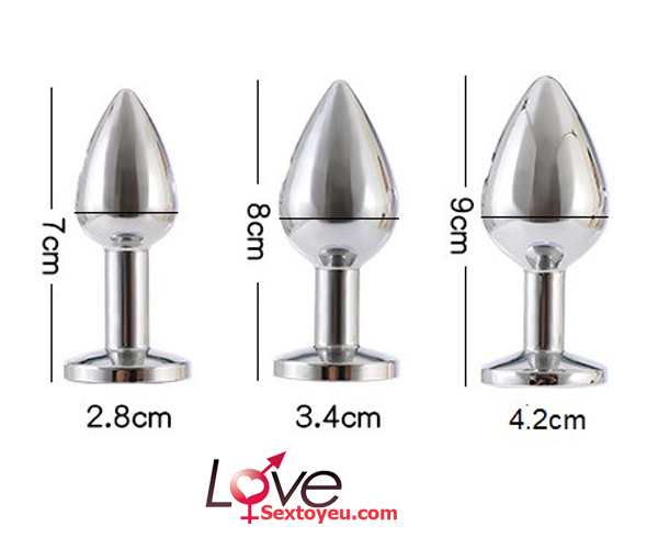 Phích inox dế tròn gắn đá nhiều màu phong cách quyến rũ