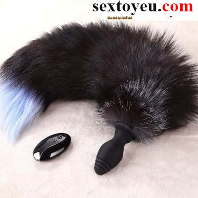 Đuôi cáo gắn phích silicon rung điều khiển xa kích thích cảm xúc