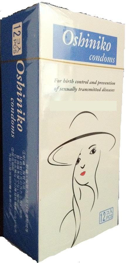Bao cao su Oshiniko gai dọc thân, hộp 12 chiếc, tăng khoái cảm khi quan hệ