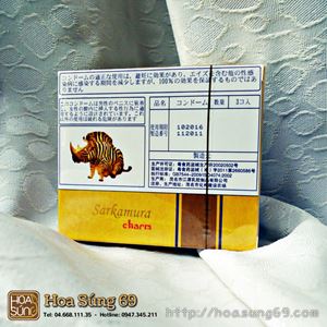 Bao cao su Sarkamura Charm 3 chiếc gai li ti nổi giúp đêm hạnh phúc