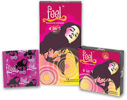 Bao cao su gân gai Feel 4 in 1 kéo dài thời gian - Siêu bền, an toàn