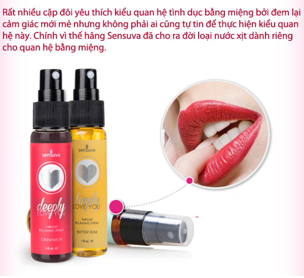 Nước Xịt Sensuva Tăng Khoái Cảm Quan Hệ Bằng Miệng Deeply Love You