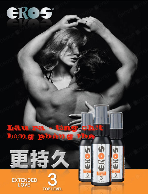 Chai xịt Eros 3 Top Level Đức tăng cường sinh lực lâu dài