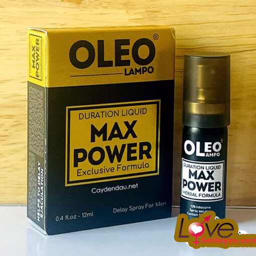 Xịt Oleo Max Power 12ml Trị Xuất Tinh Sớm Chính Hãng