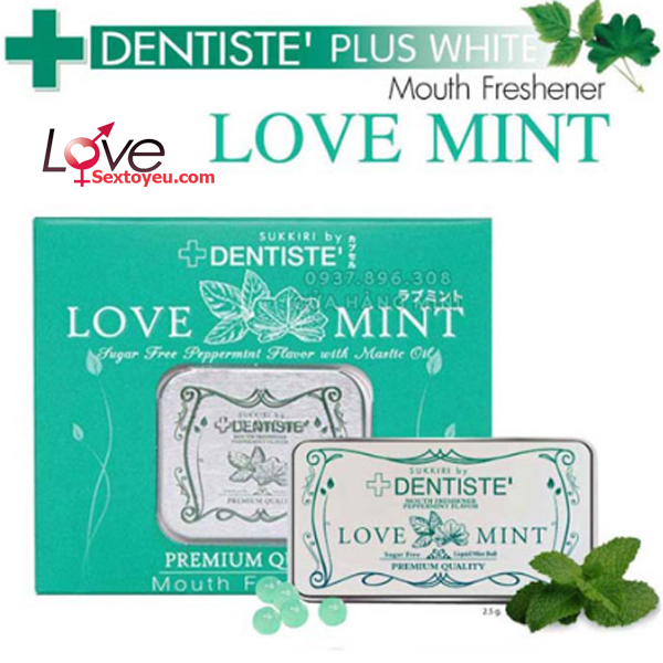Kẹo ngậm phòng the BJ Love Mint thơm mát kích thích hương vị