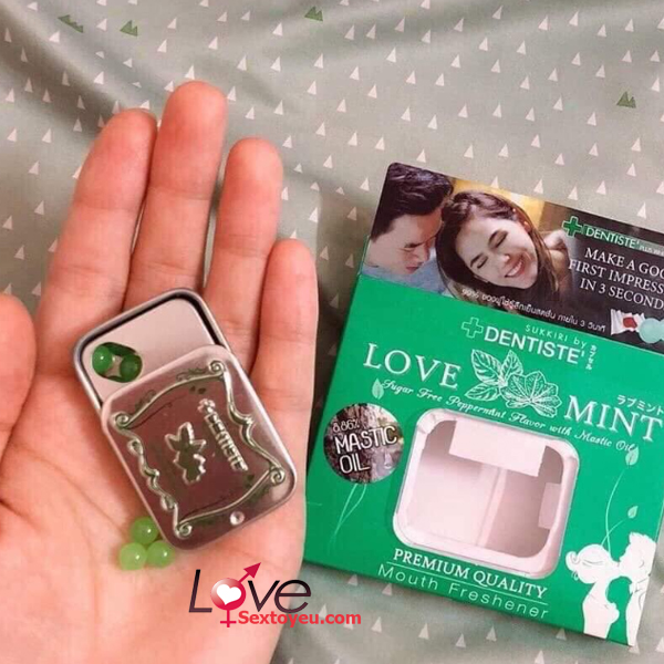 Kẹo ngậm phòng the BJ Love Mint thơm mát kích thích hương vị