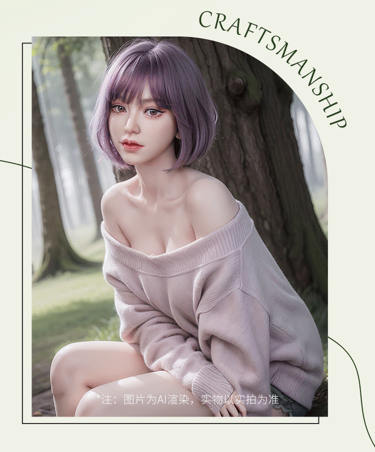 Búp bê tình dục Wisteria 1m58 hoa tím mơ màng silicone TPE Búp bê tình dục Wisteria 1m58 hoa tím mơ màng silicone TPE