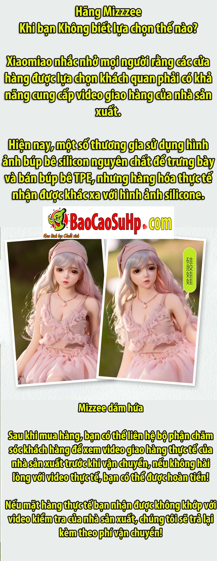 Búp bê mini Anime Jezebel 80cm trắng tinh Khiêu gợi chất lượng