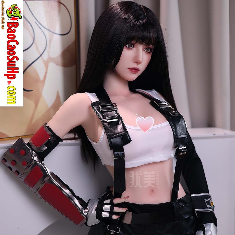  Review Búp bê tình dục Full Yuna Tidus cô gái trẻ tóc đen Cosplay 1m58 Silicone chính hãng