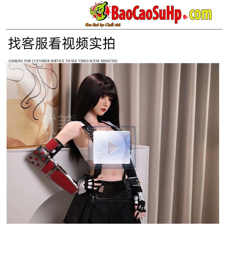 Búp bê tình dục silicone Yuna Tidus cosplay tóc đen 1m58 siêu thật Búp bê tình dục silicone Yuna Tidus cosplay tóc đen 1m58 siêu thật