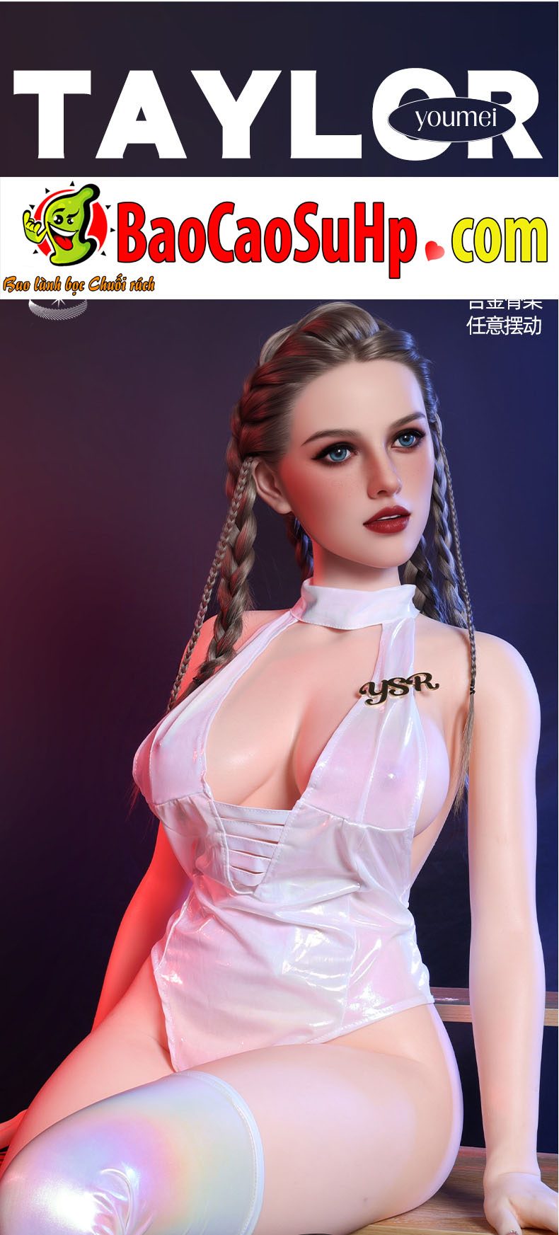 Búp bê tình dục Natalie 1m45 Full Châu Âu cấy tóc da thật