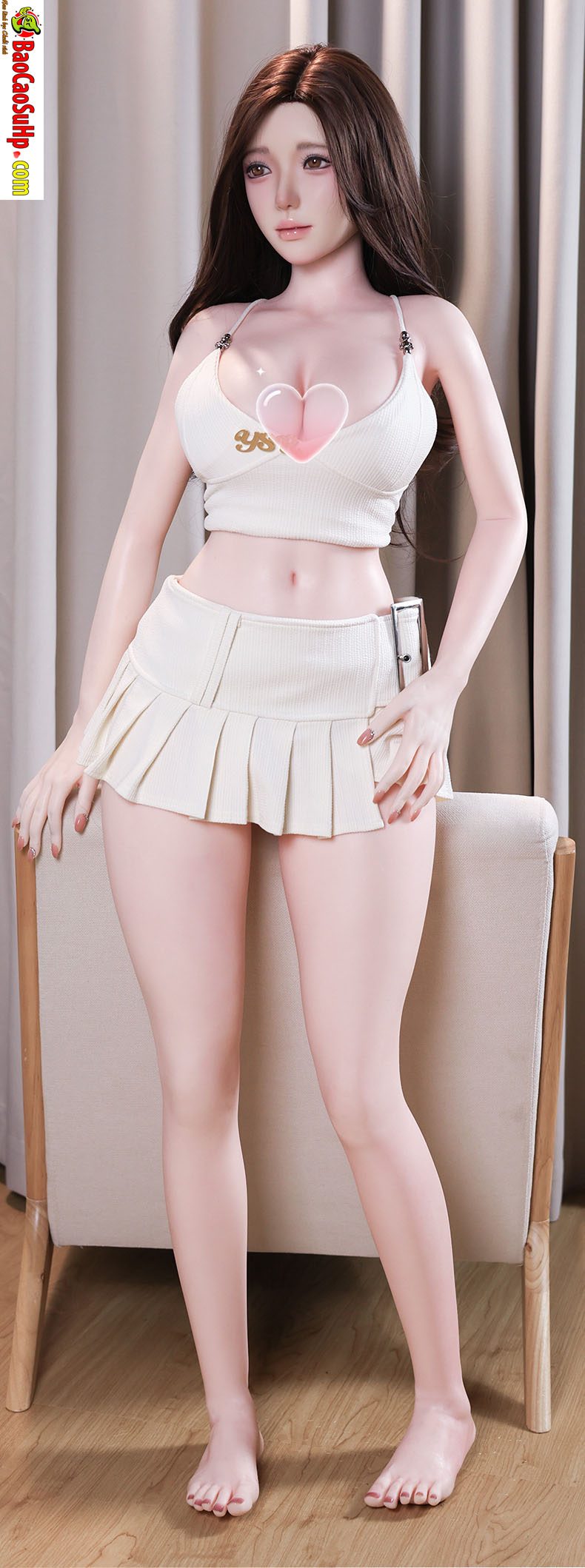 Búp bê tình dục Full Nhược Vũ 1m58 TPE đầu silicone tóc tự nhiên