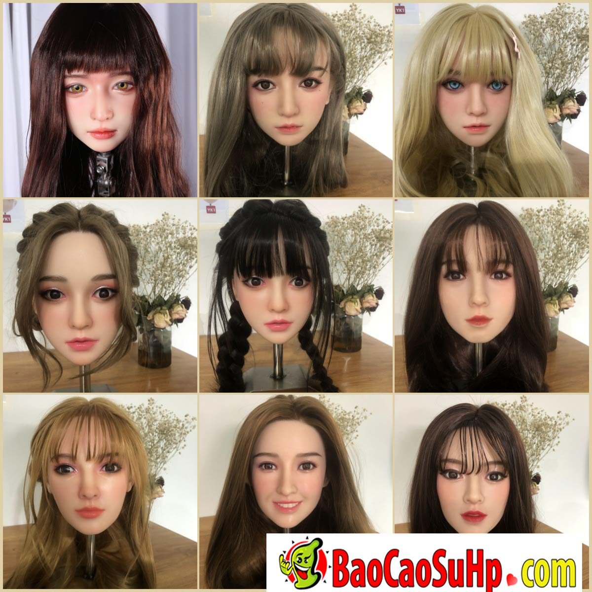 Đầu búp bê tình dục Silicone TPE cao cấp Châu Á Âu mới Đầu búp bê tình dục Silicone TPE cao cấp Châu Á Âu mới