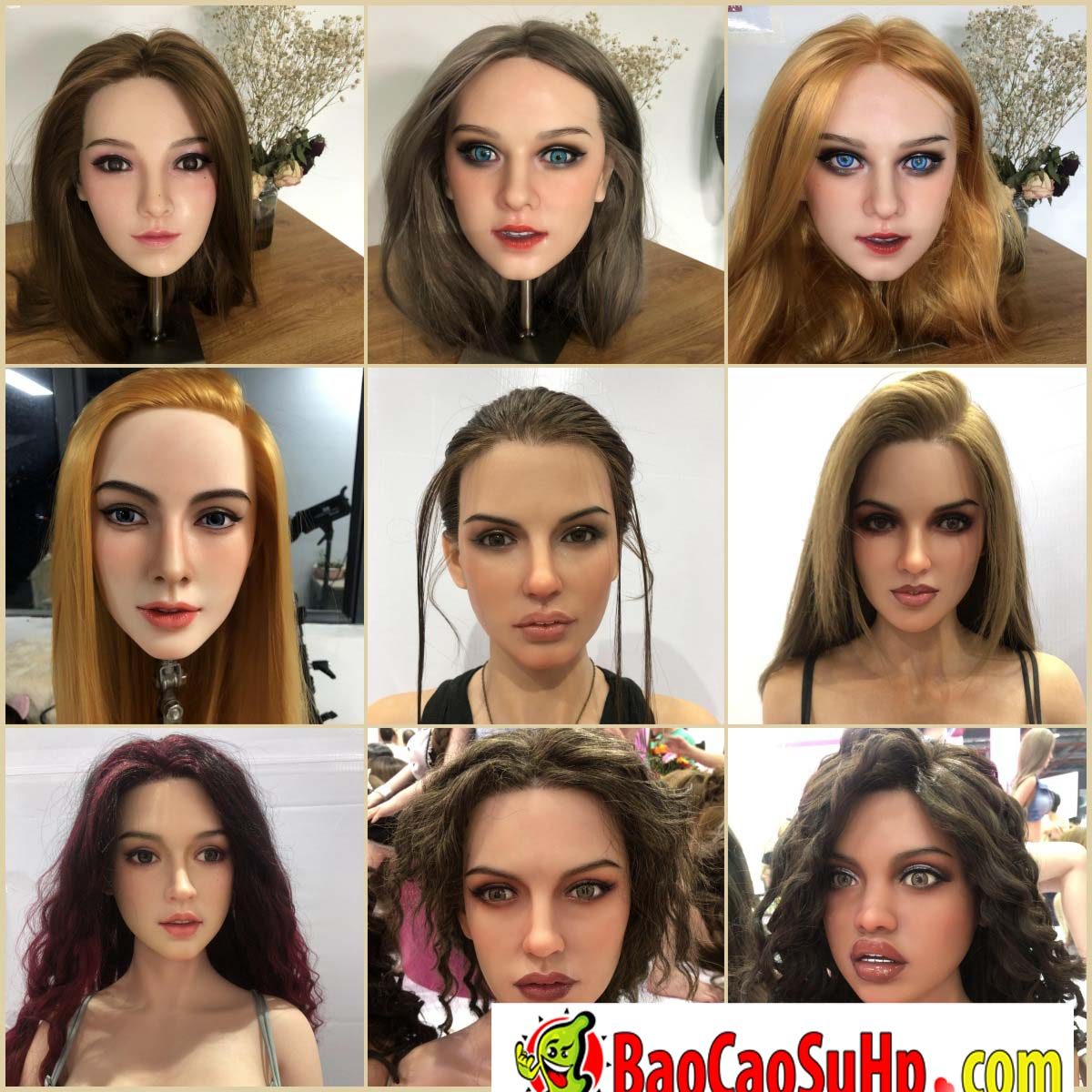 Đầu búp bê tình dục Silicone TPE cao cấp Châu Á Âu mới Đầu búp bê tình dục Silicone TPE cao cấp Châu Á Âu mới