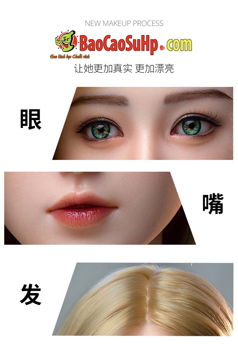 Búp bê tình dục Vũ Gia tóc vàng 1m59 Silicone đầu mềm siêu thực