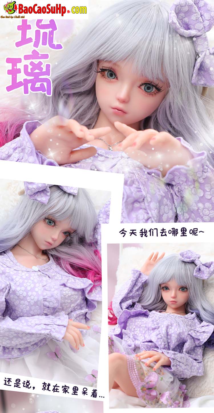 Búp bê tình dục anime váy tím 80cm Nhã Lâm chân thực siêu mượt