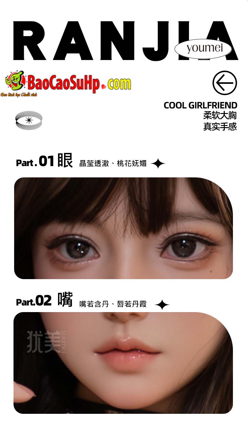 Búp bê 18 tuổi Full Ranjia Idol áo đen 1m58cm cực thật