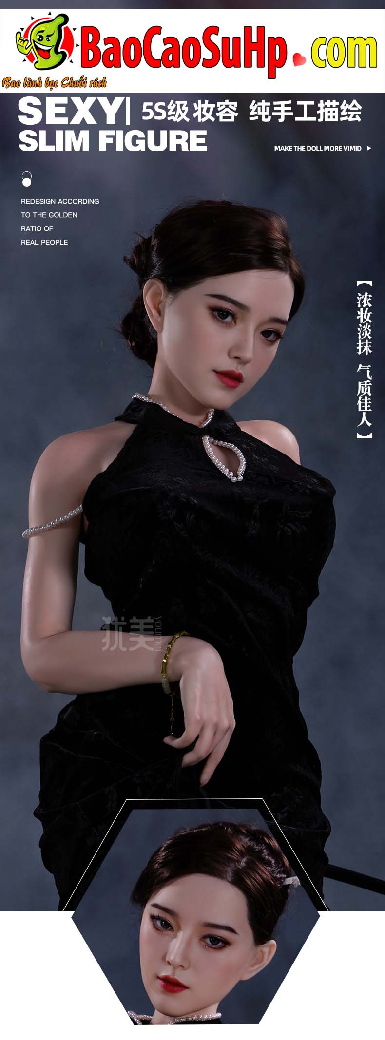 Búp Bê Tình Dục 1m58 Sườn Xám Cao Cấp Siêu Thật Đẹp Mê