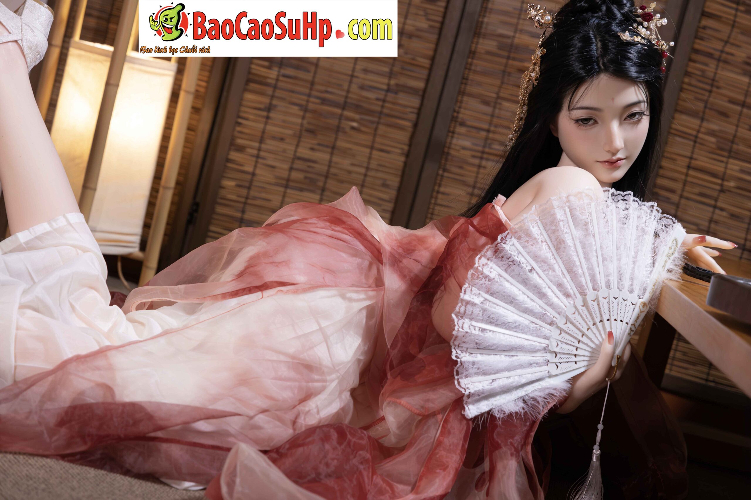 Búp bê silicone cổ trang 1m58 đẹp mê ly, chân thực, sang trọng