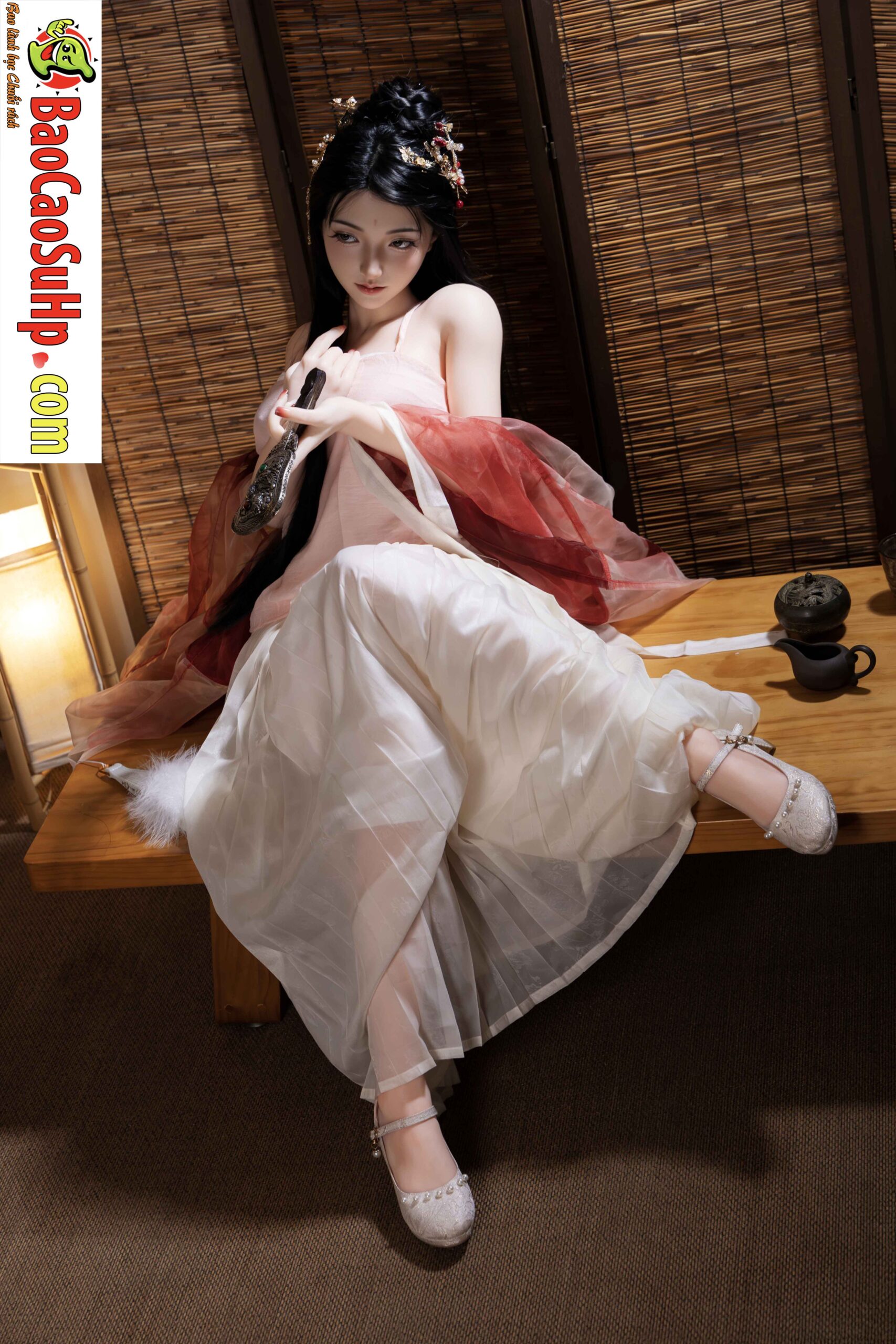 Búp bê silicone cổ trang 1m58 đẹp mê ly, chân thực, sang trọng