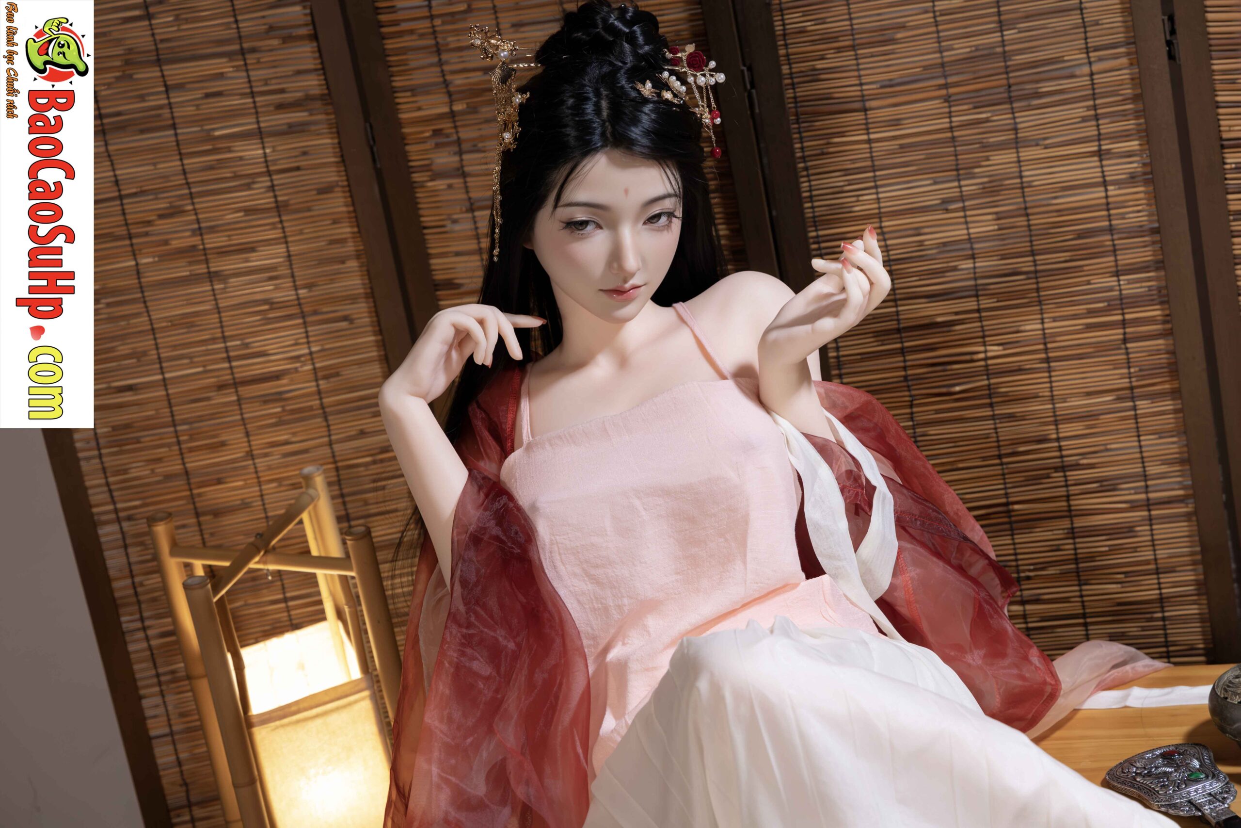 Búp bê silicone cổ trang 1m58 đẹp mê ly, chân thực, sang trọng