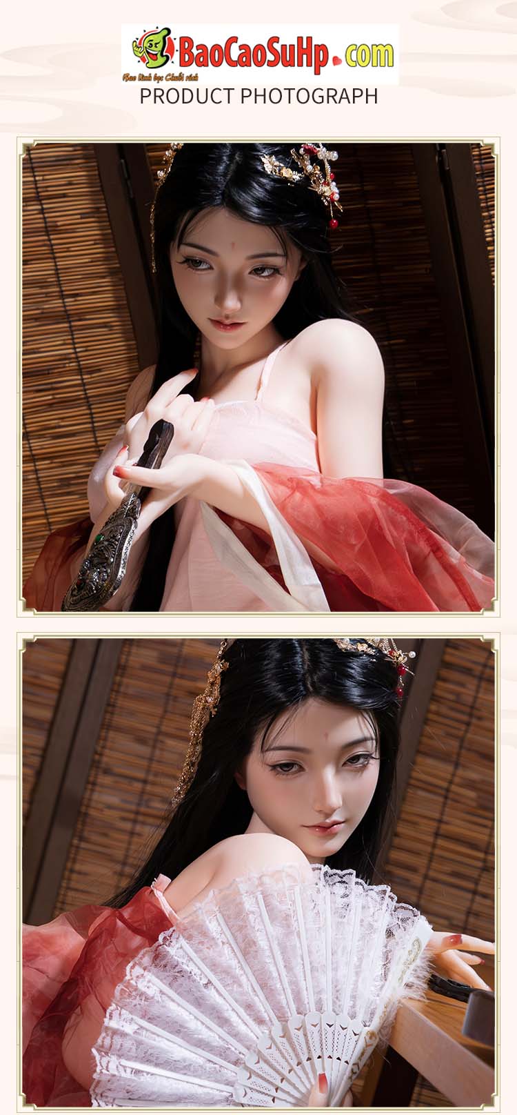 Búp bê silicone cổ trang 1m58 đẹp mê ly, chân thực, sang trọng Búp bê silicone cổ trang 1m58 đẹp mê ly, chân thực, sang trọng