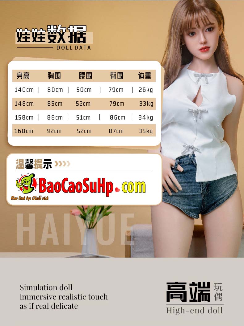 Búp bê cao cấp 1m58 silicone TPE đẹp mắt to môi dày hút khách